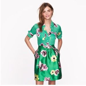 - J. Crew COLLECTION Silk Wool Punk Floral Skirt 0